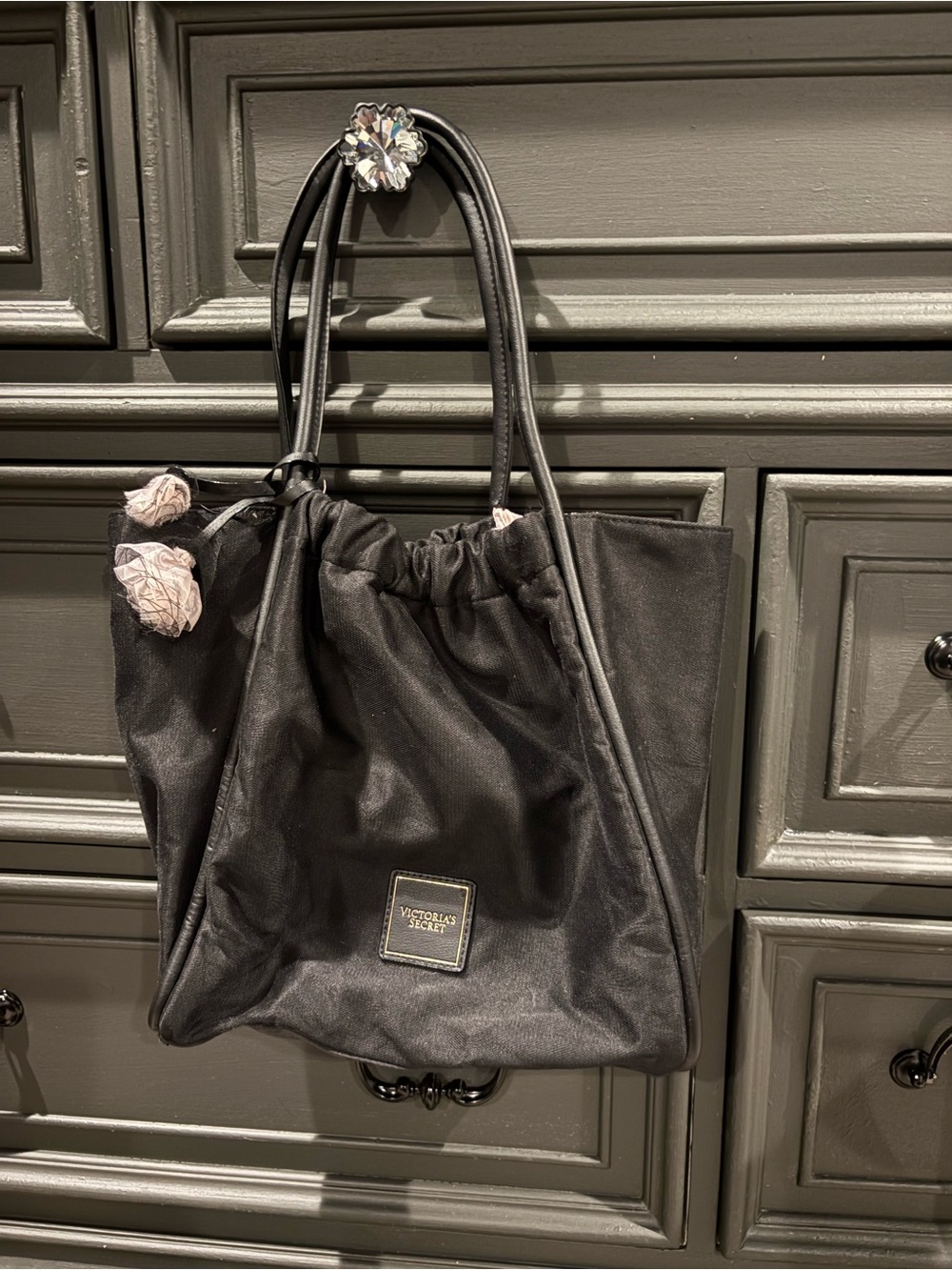 Victoria’s Secret Black & pink mesh tote